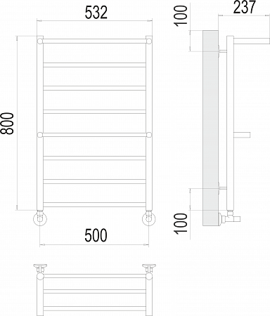 Анкона П8 500х800 Полотенцесушитель  TERMINUS Чебоксары - фото 3