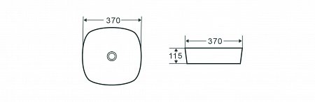 Раковина накладная Terminus Классик 370х370х115 Чебоксары - фото 3