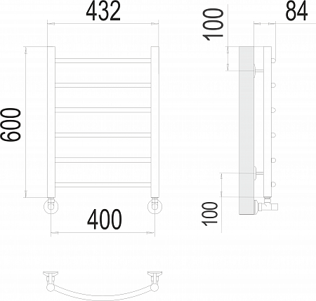 Классик П6 400х600 Полотенцесушитель  TERMINUS Чебоксары - фото 3