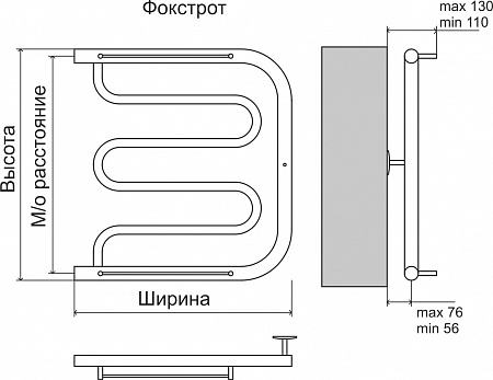 Фокстрот AISI 32х2 500х400 Полотенцесушитель  TERMINUS Чебоксары - фото 4