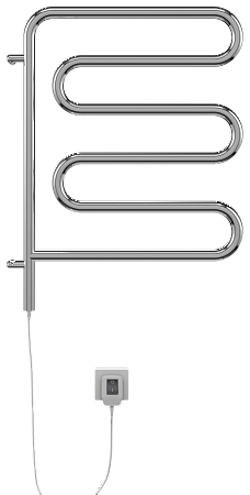 Электро 25 Ш-обр 450х570 поворотный Полотенцесушитель  TERMINUS Чебоксары - фото 2