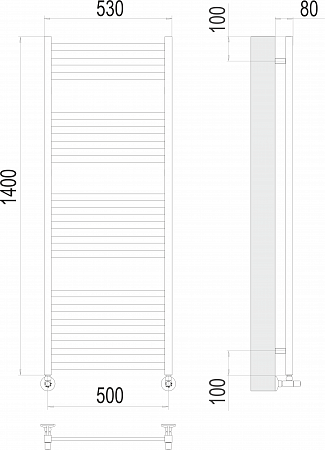 Грета П18 500х1400 Полотенцесушитель  TERMINUS Чебоксары - фото 3