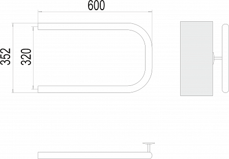 П-обр AISI 32х2 320х600 Полотенцесушитель  TERMINUS Чебоксары - фото 3