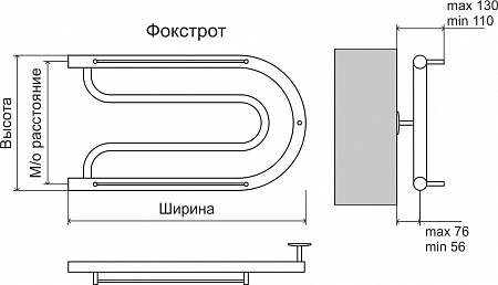 Фокстрот AISI 32х2 320х700 Полотенцесушитель  TERMINUS Чебоксары - фото 3