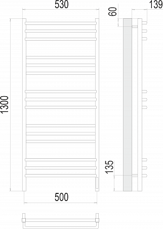 Соренто П15 500х1300 электро (sensor quick touch) Полотенцесушитель  TERMINUS Чебоксары - фото 3