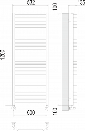 Виктория П22 500х1200 Полотенцесушитель  TERMINUS Чебоксары - фото 3