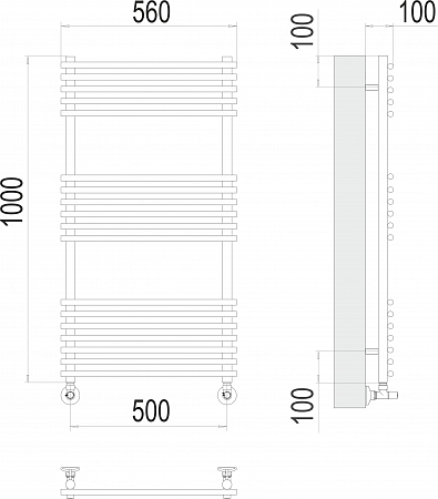 Ватра П18 500х1000 Полотенцесушитель  TERMINUS Чебоксары - фото 3