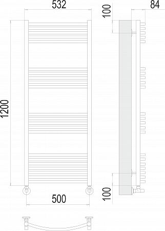 Классик П22 500х1200 Полотенцесушитель  TERMINUS Чебоксары - фото 3