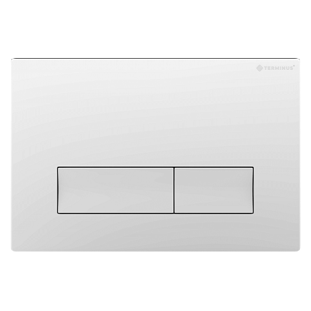 Клавиша смыва для инсталляции Terminus Classic кнопка прямоугольник цвет белый Чебоксары - фото 1