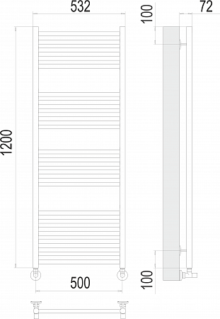 Аврора П22 500х1200 Полотенцесушитель  TERMINUS Чебоксары - фото 3