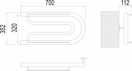 Фокстрот БШ 320х700 Полотенцесушитель  TERMINUS Чебоксары - фото 3