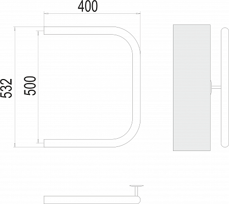 П-обр AISI 32х2 500х400 Полотенцесушитель  TERMINUS Чебоксары - фото 3